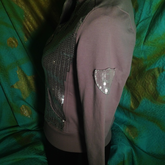 NWT BCBG SEQUINED HOODIE SM - Picture 8 of 8